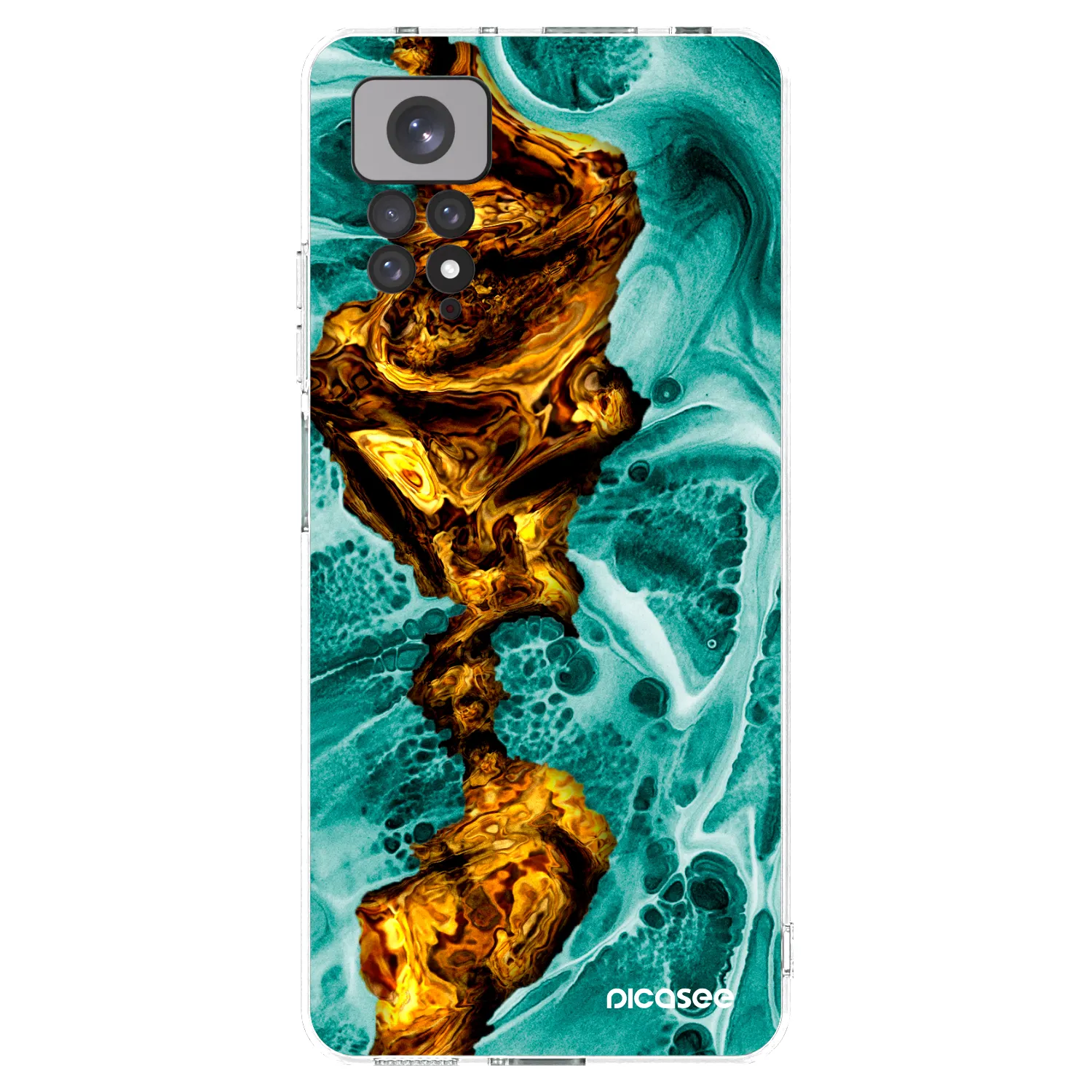 Picasee Xiaomi Redmi Note 11 Hülle - Transparentes Silikon - Goldsky