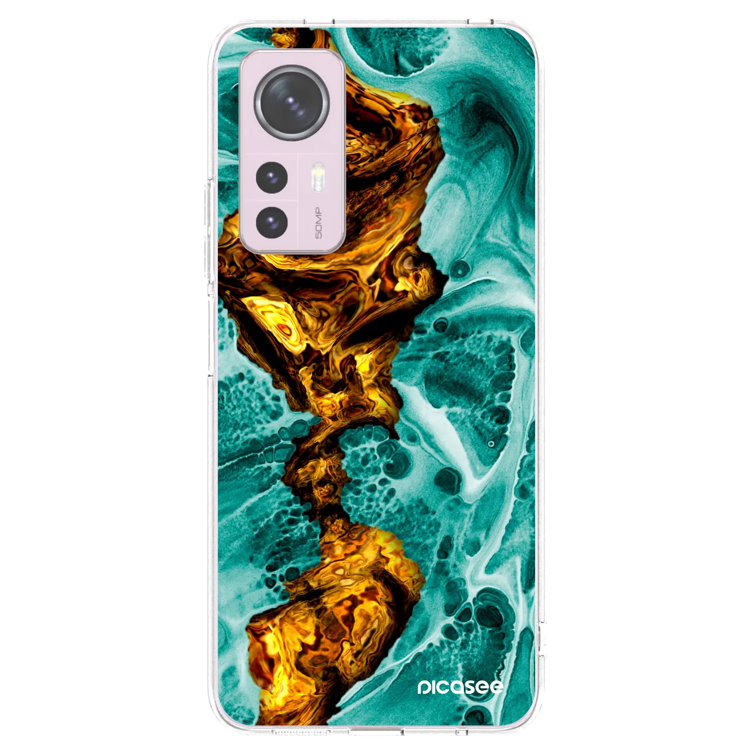 Picasee Xiaomi 12 Hülle - Transparentes Silikon - Goldsky