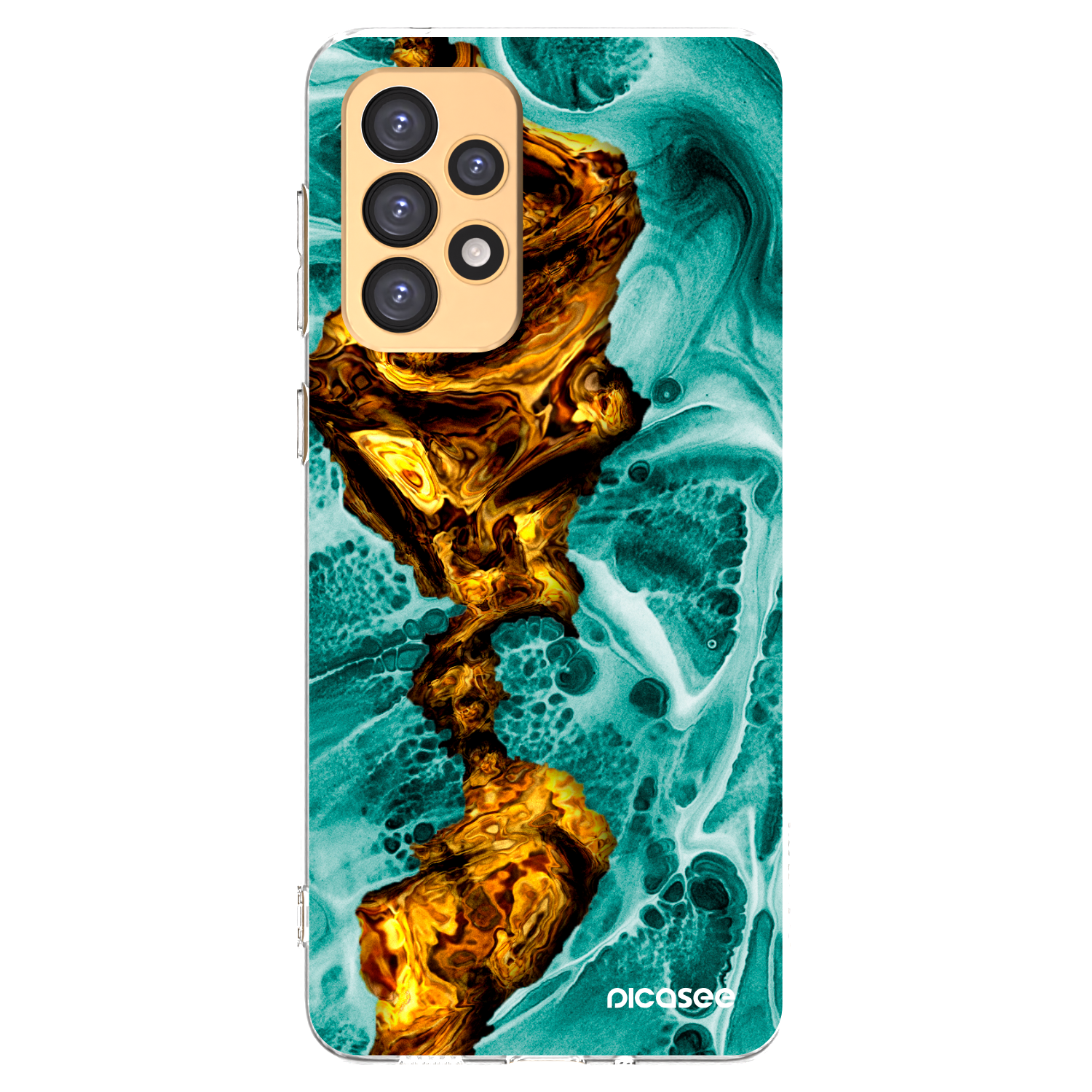Picasee Samsung Galaxy A33 5G A336 Hülle - Transparentes Silikon - Goldsky