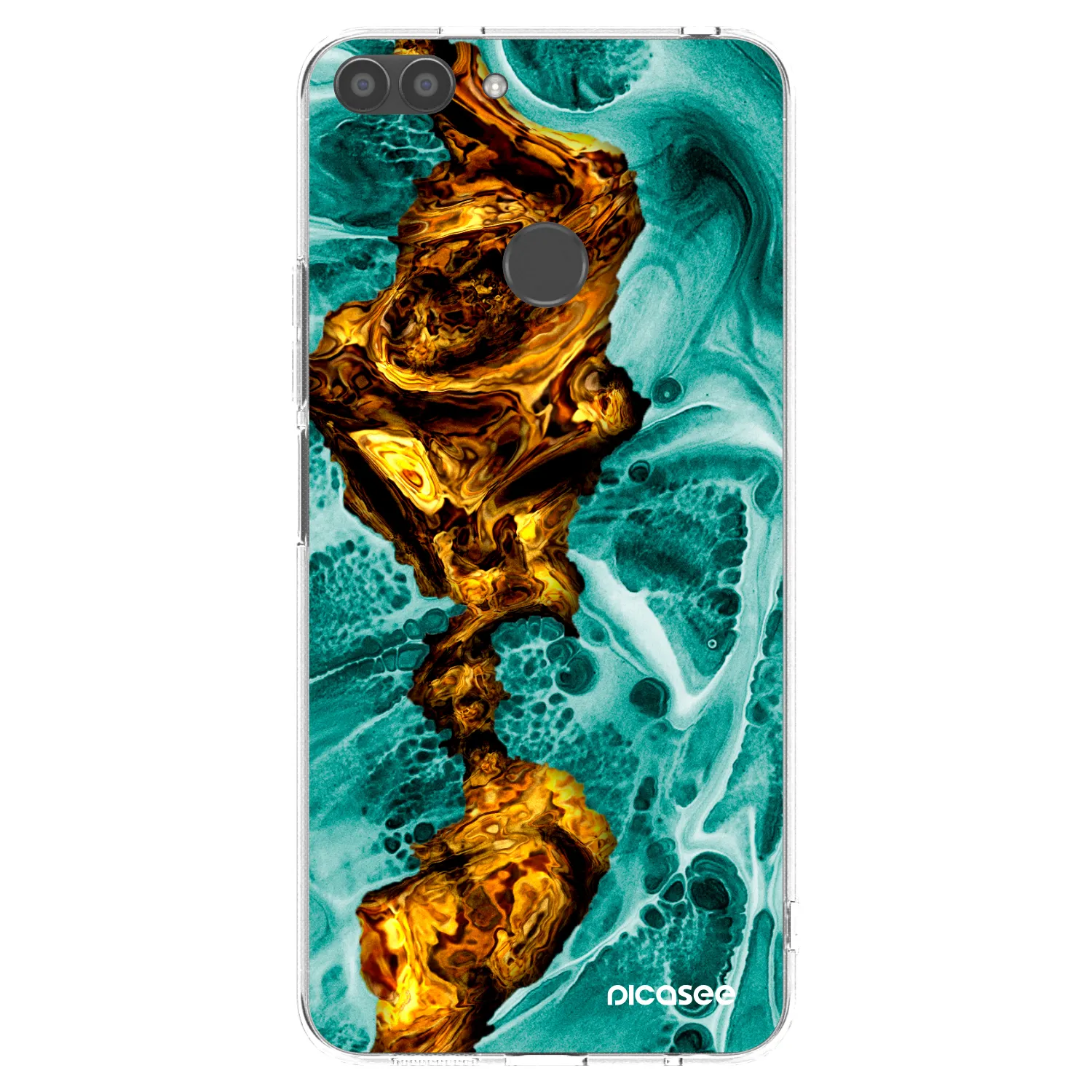 Picasee Huawei P Smart Hülle - Transparentes Silikon - Goldsky