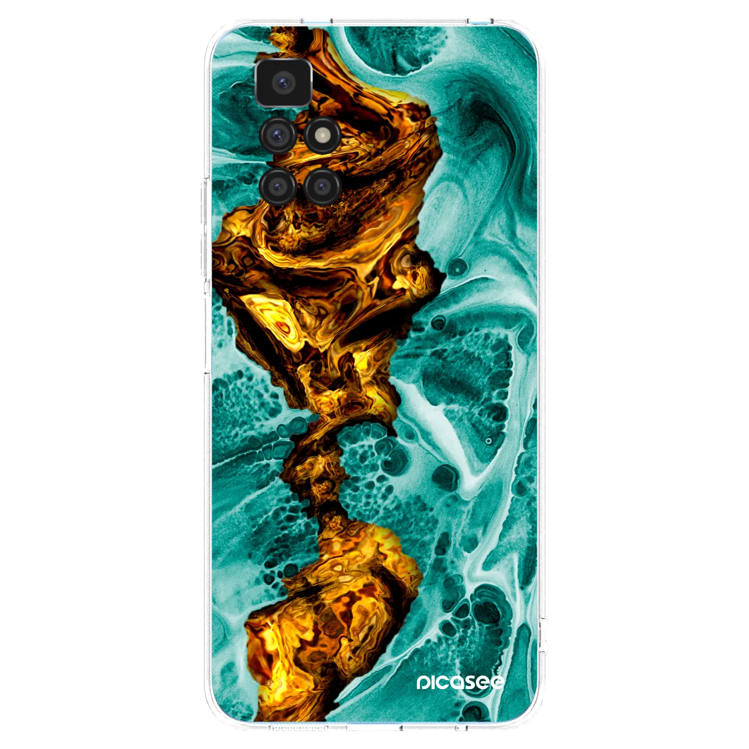 Picasee Xiaomi Redmi 10 (2022) Hülle - Transparentes Silikon - Goldsky