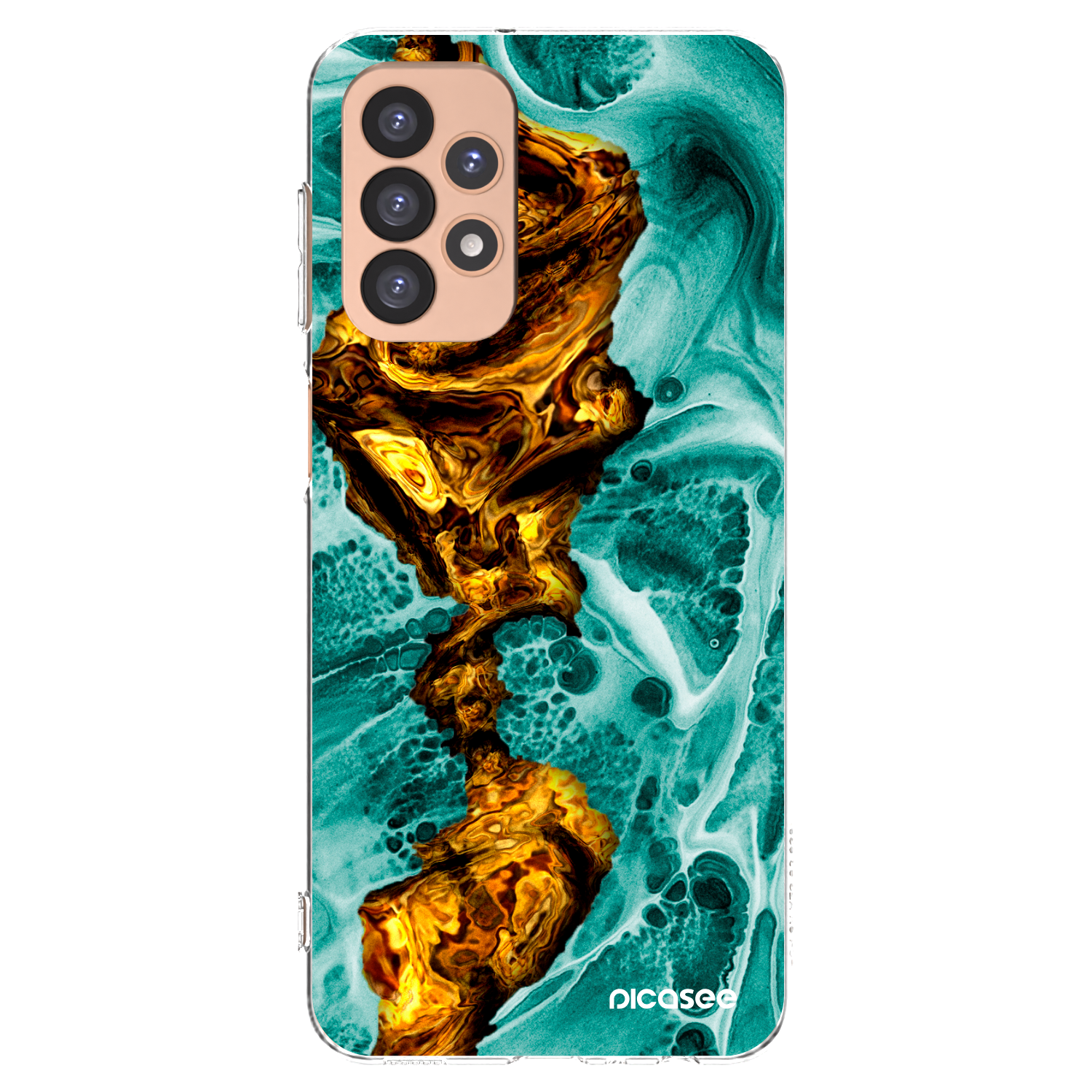 Picasee Samsung Galaxy A23 A236B 5G Hülle - Transparentes Silikon - Goldsky
