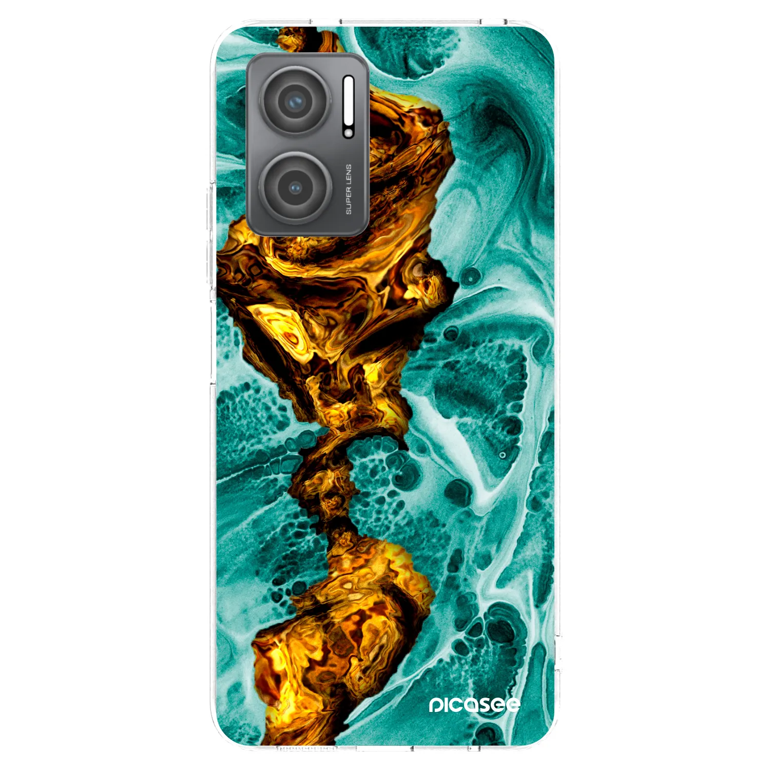 Picasee Xiaomi Redmi 10 5G Hülle - Transparentes Silikon - Goldsky