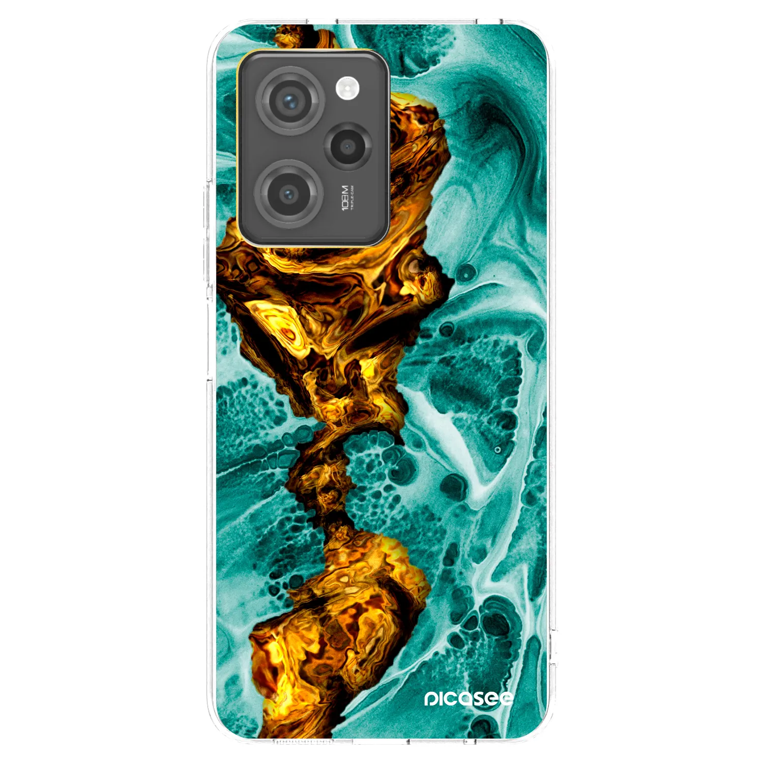 Picasee Xiaomi Poco X5 Pro Hülle - Schwarzes Silikon - Goldsky