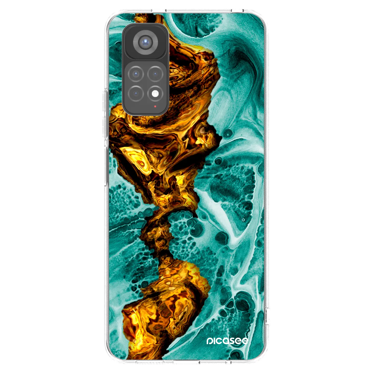 Picasee Xiaomi Redmi Note 11S 5G Hülle - Transparentes Silikon - Goldsky
