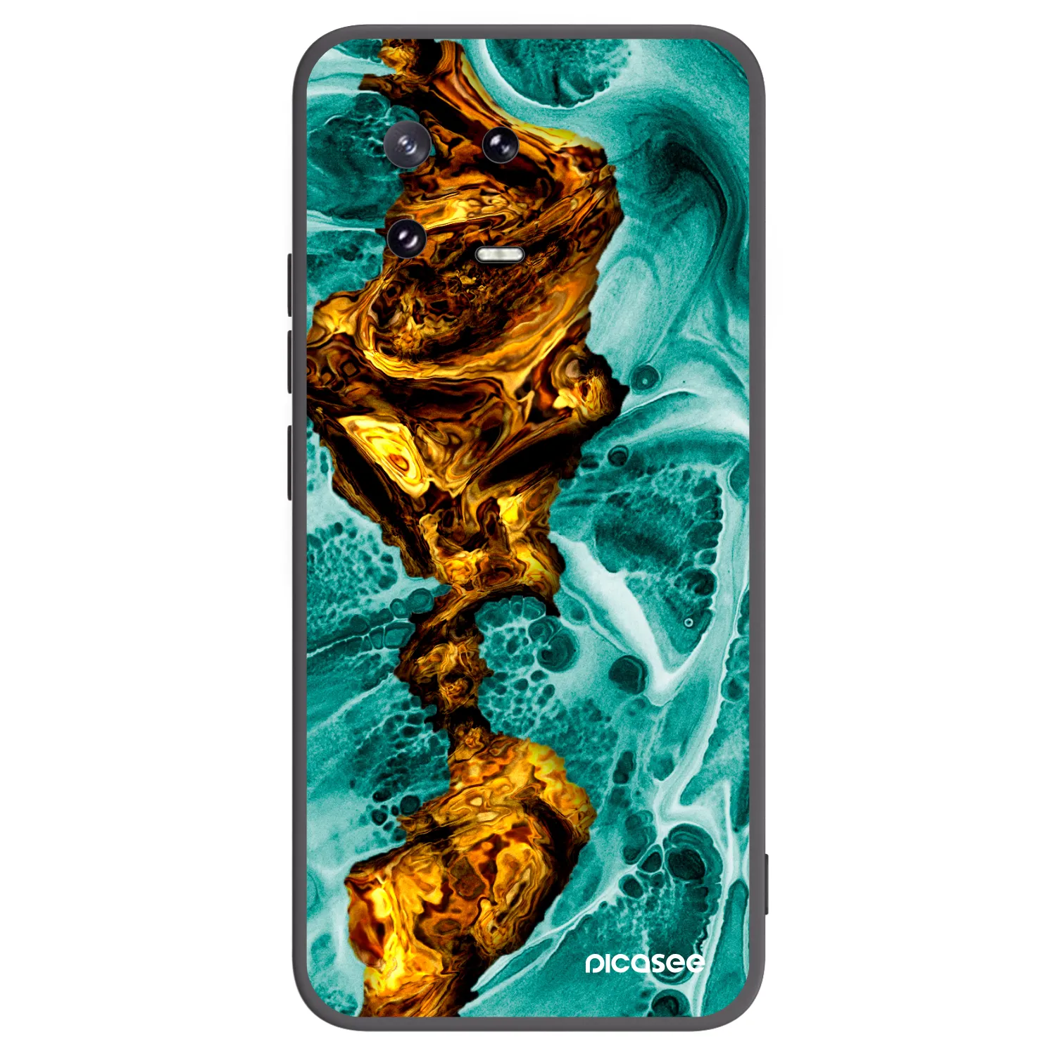 Picasee Xiaomi 13 Pro Hülle - Schwarzes Silikon - Goldsky
