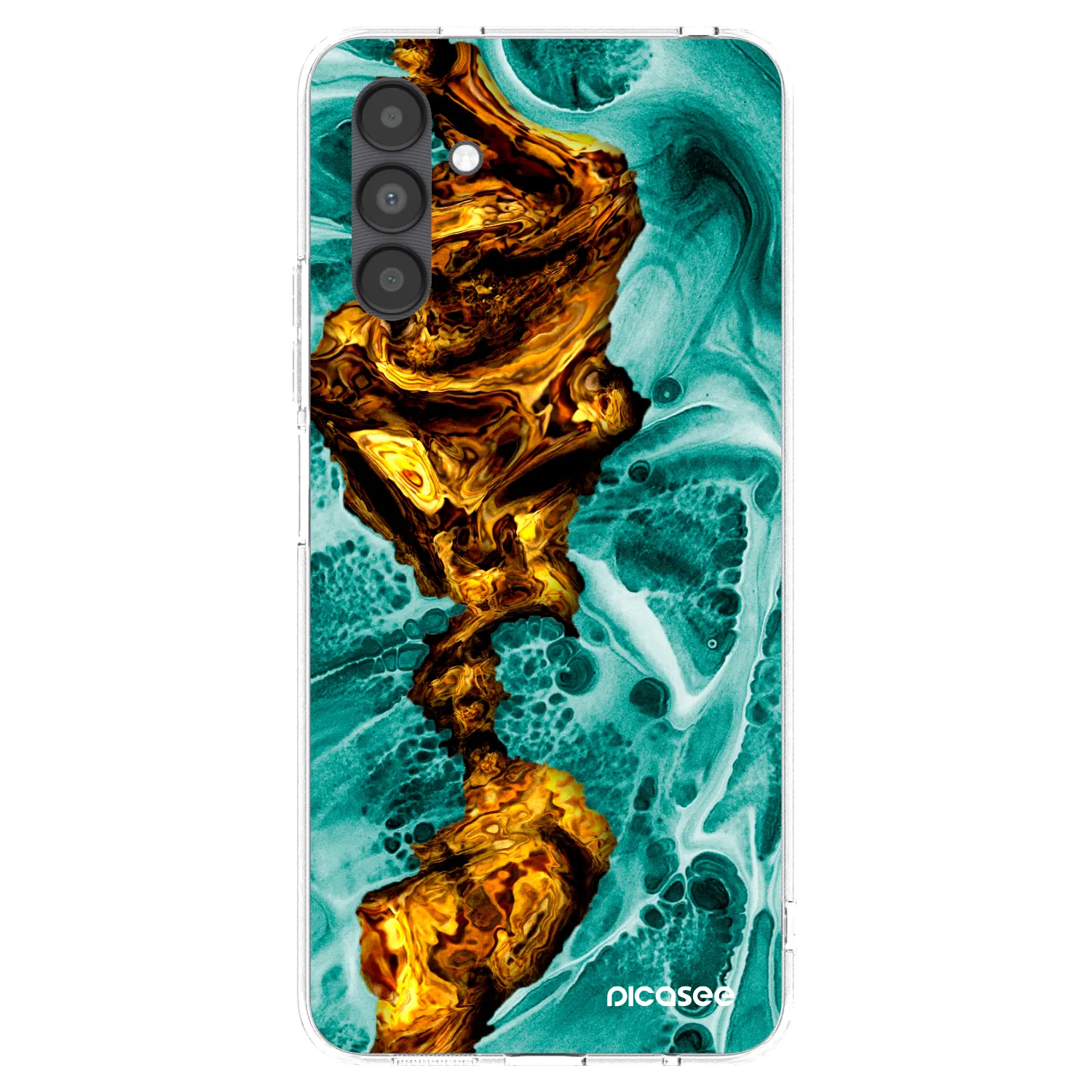 Picasee Samsung Galaxy A04s A047F Hülle - Transparentes Silikon - Goldsky