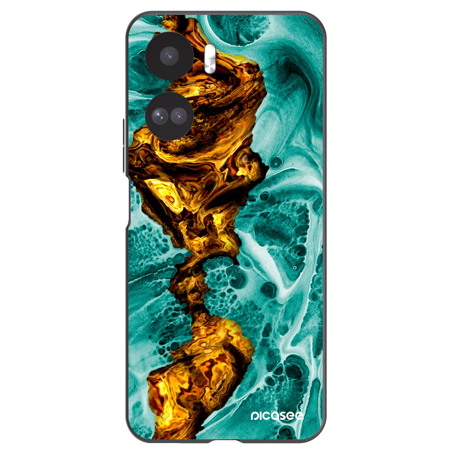 Picasee Honor 90 Lite 5G Hülle - Schwarzes Silikon - Goldsky