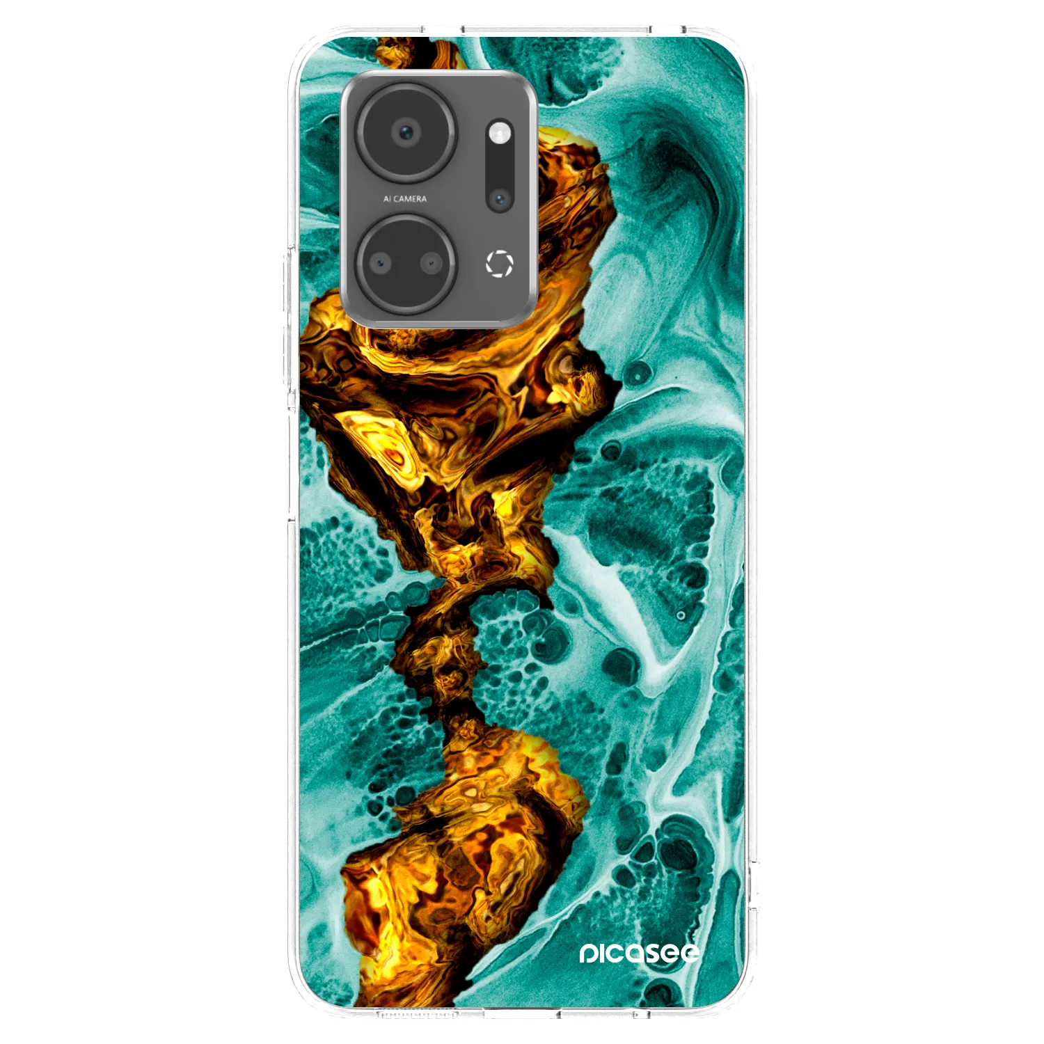 Picasee Honor X7a Hülle - Transparentes Silikon - Goldsky