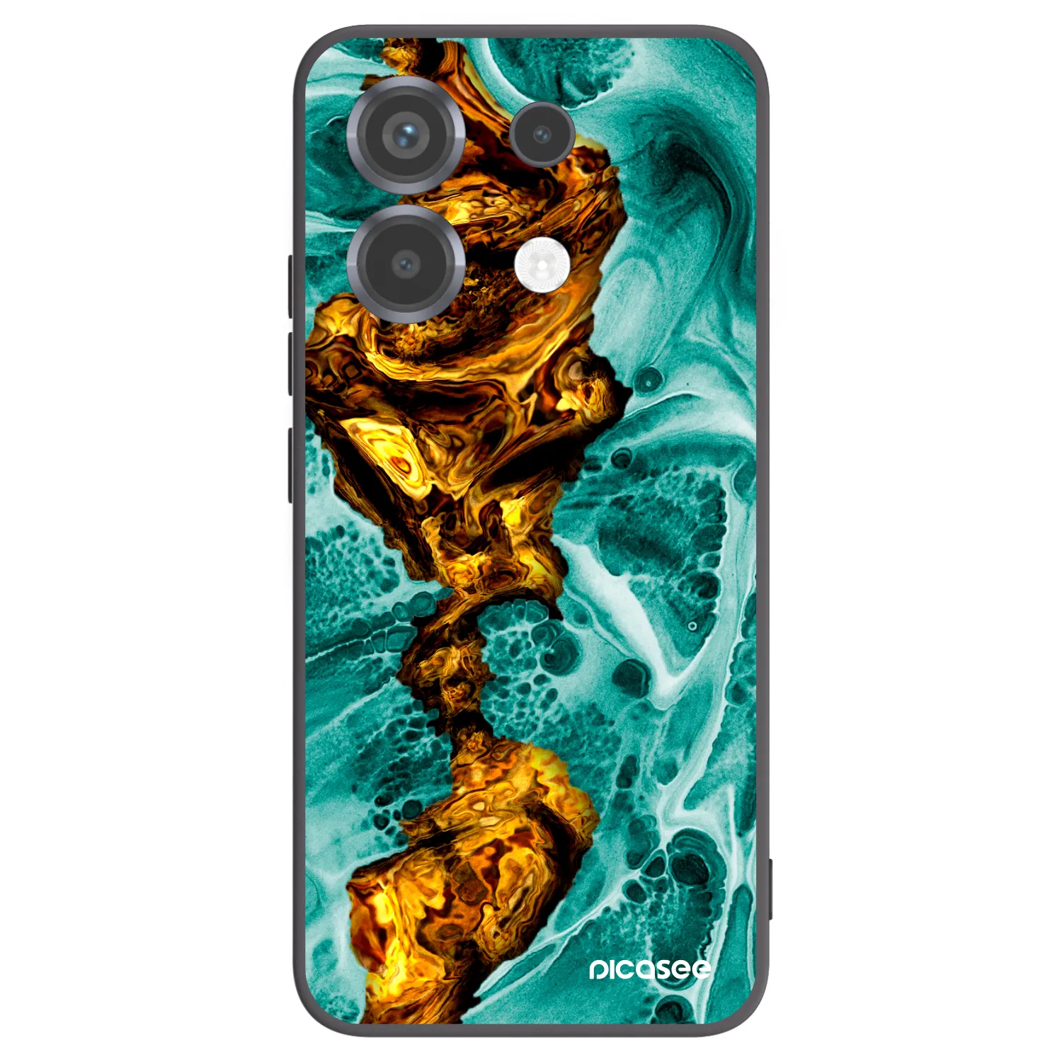 Picasee Xiaomi Poco X6 Hülle - Schwarzes Silikon - Goldsky