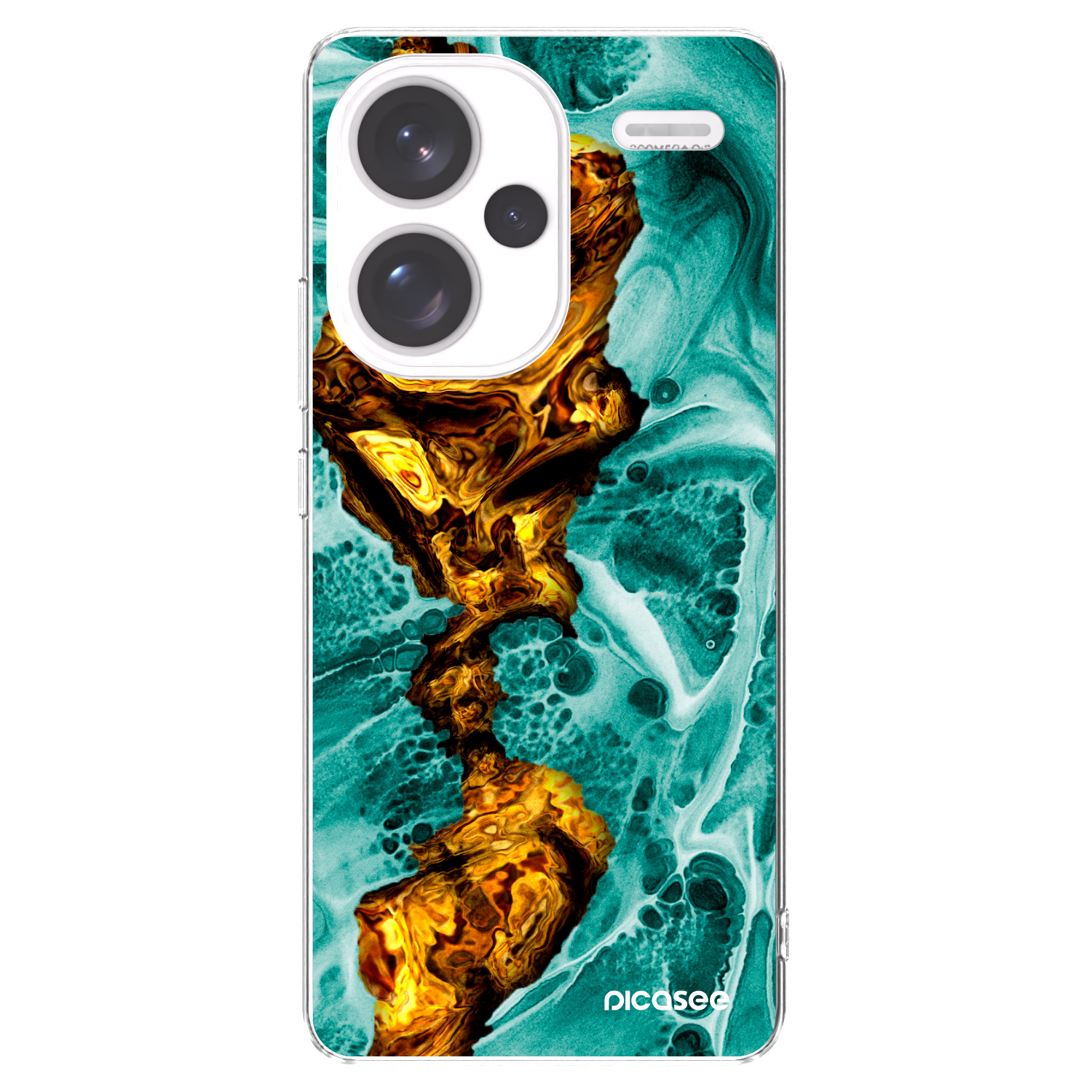Picasee Xiaomi Redmi Note 13 Pro+ 5G Hülle - Transparentes Silikon - Goldsky