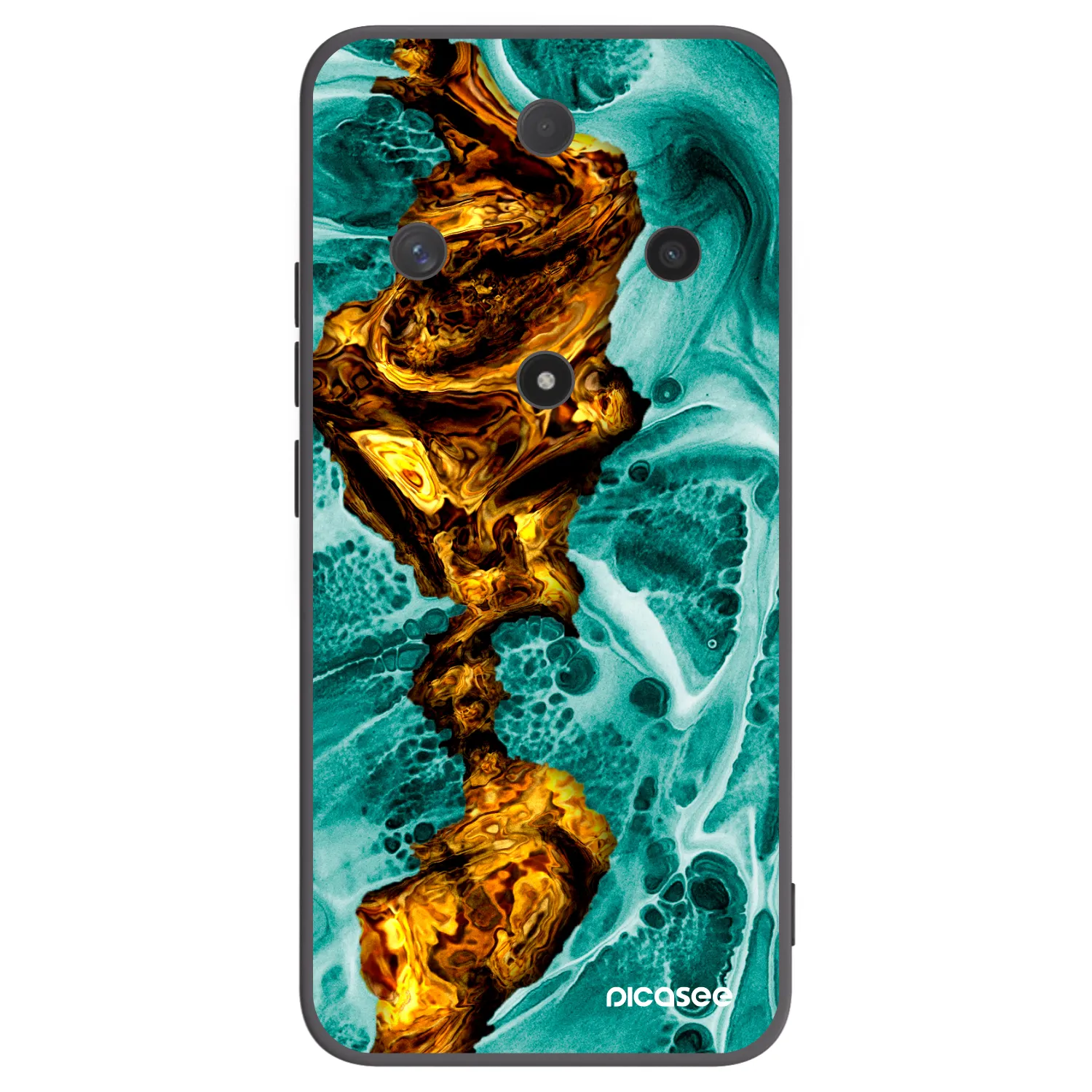 Picasee Honor Magic6 Lite 5G Hülle - Schwarzes Silikon - Goldsky