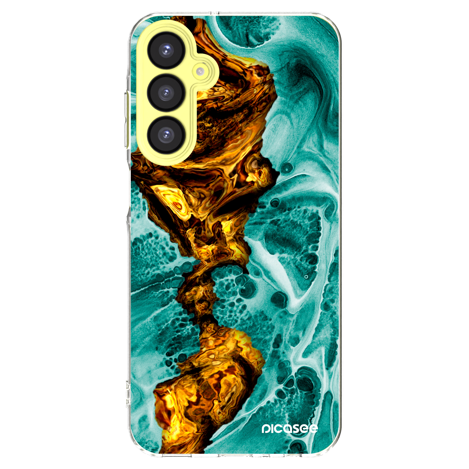 Picasee Samsung Galaxy A25 A256B 5G Hülle - Transparentes Silikon - Goldsky
