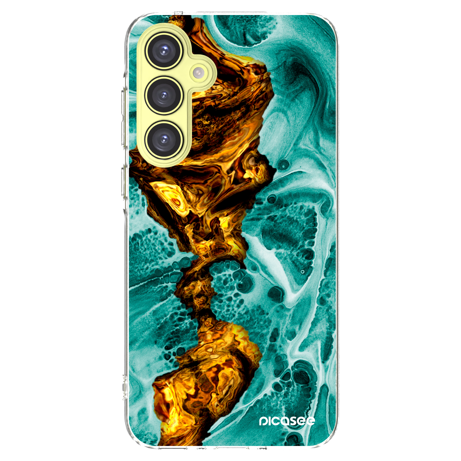 Picasee Samsung Galaxy A35 5G A356B Hülle - Transparentes Silikon - Goldsky