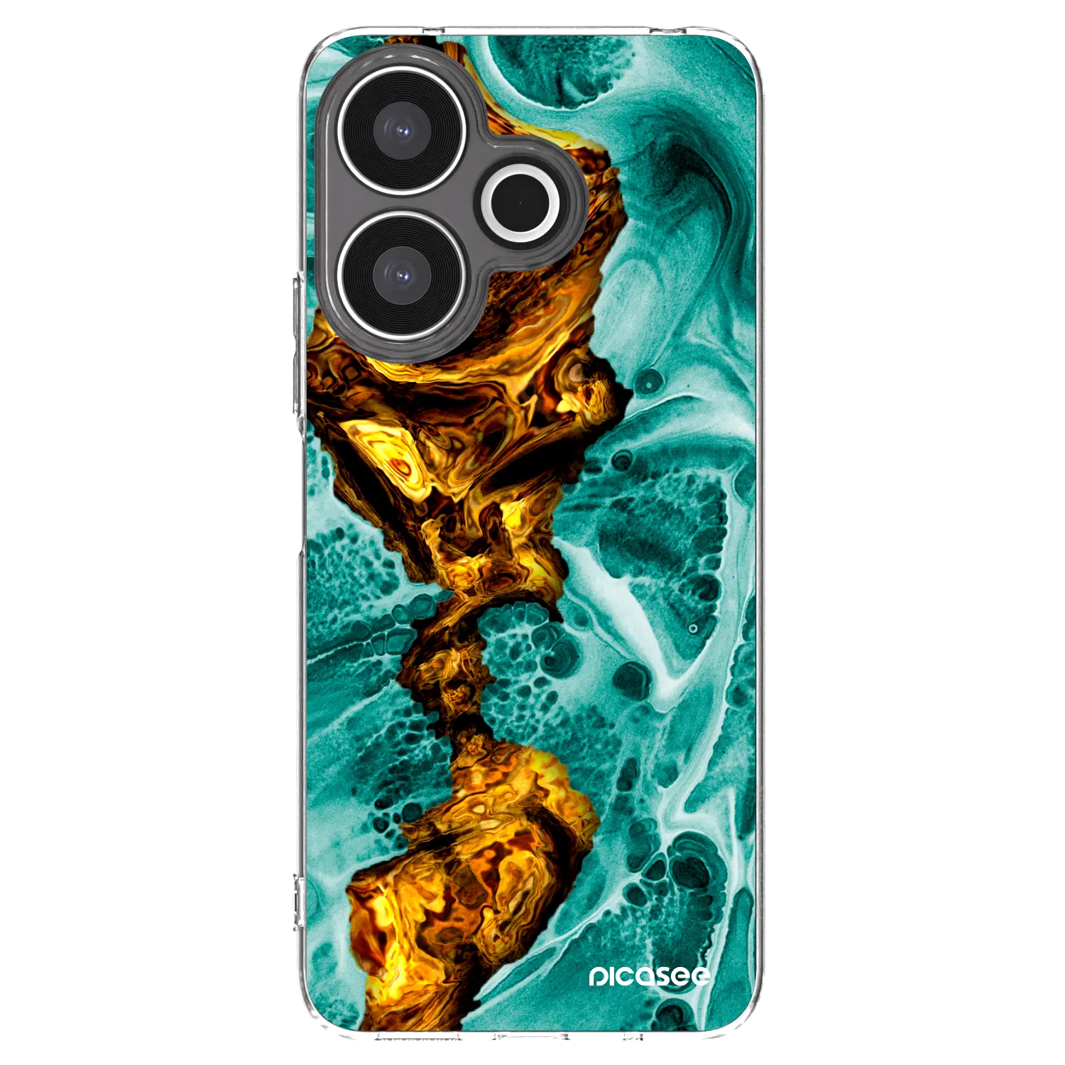 Picasee Xiaomi Redmi 13 4G Hülle - Transparentes Silikon - Goldsky