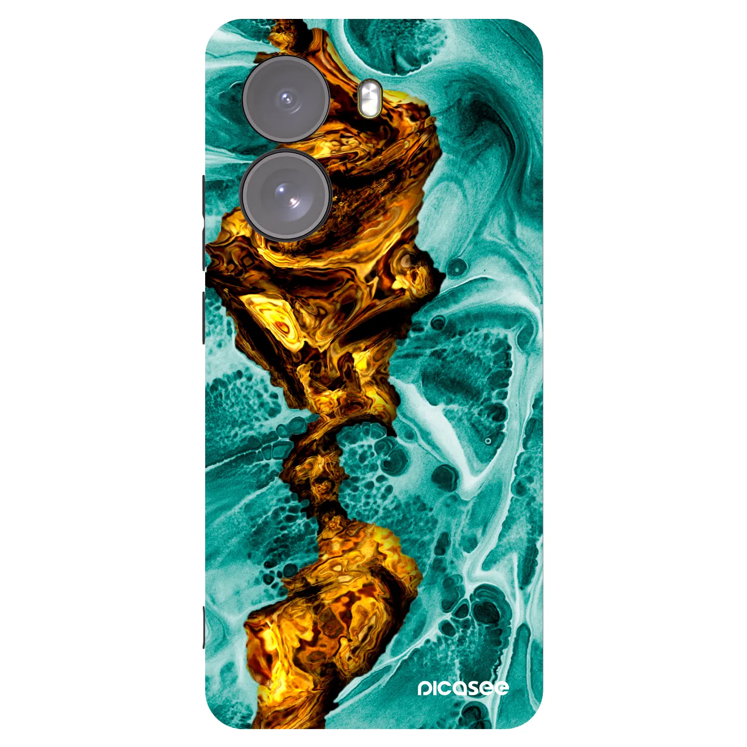 Picasee Xiaomi Poco X7 Hülle - Schwarzes Silikon - Goldsky