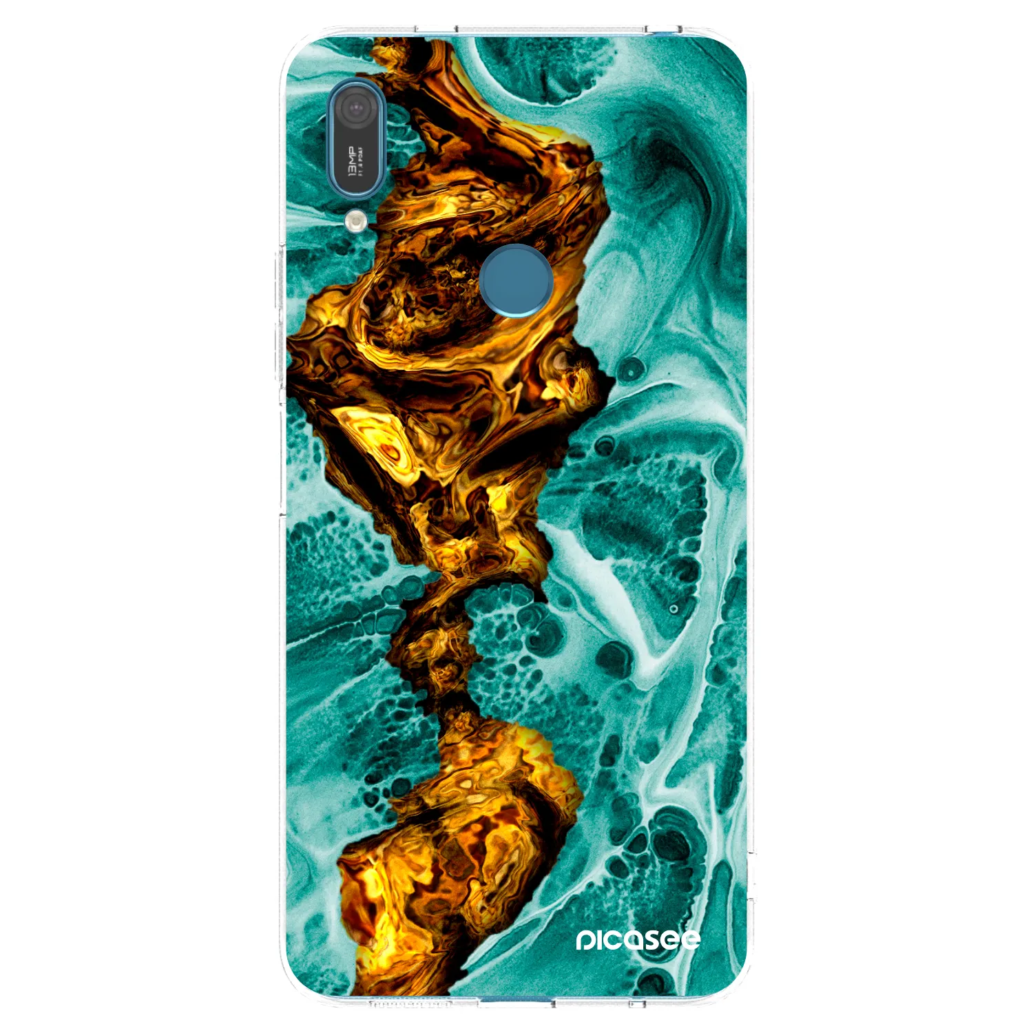 Picasee Huawei Y7 2019 Hülle - Transparentes Silikon - Goldsky