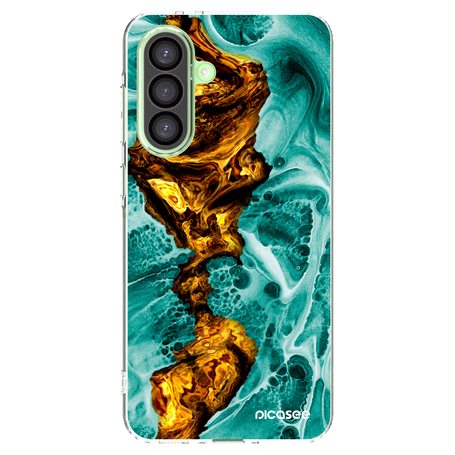 Picasee Samsung Galaxy A26 5G A266B Hülle - Transparentes Silikon - Goldsky
