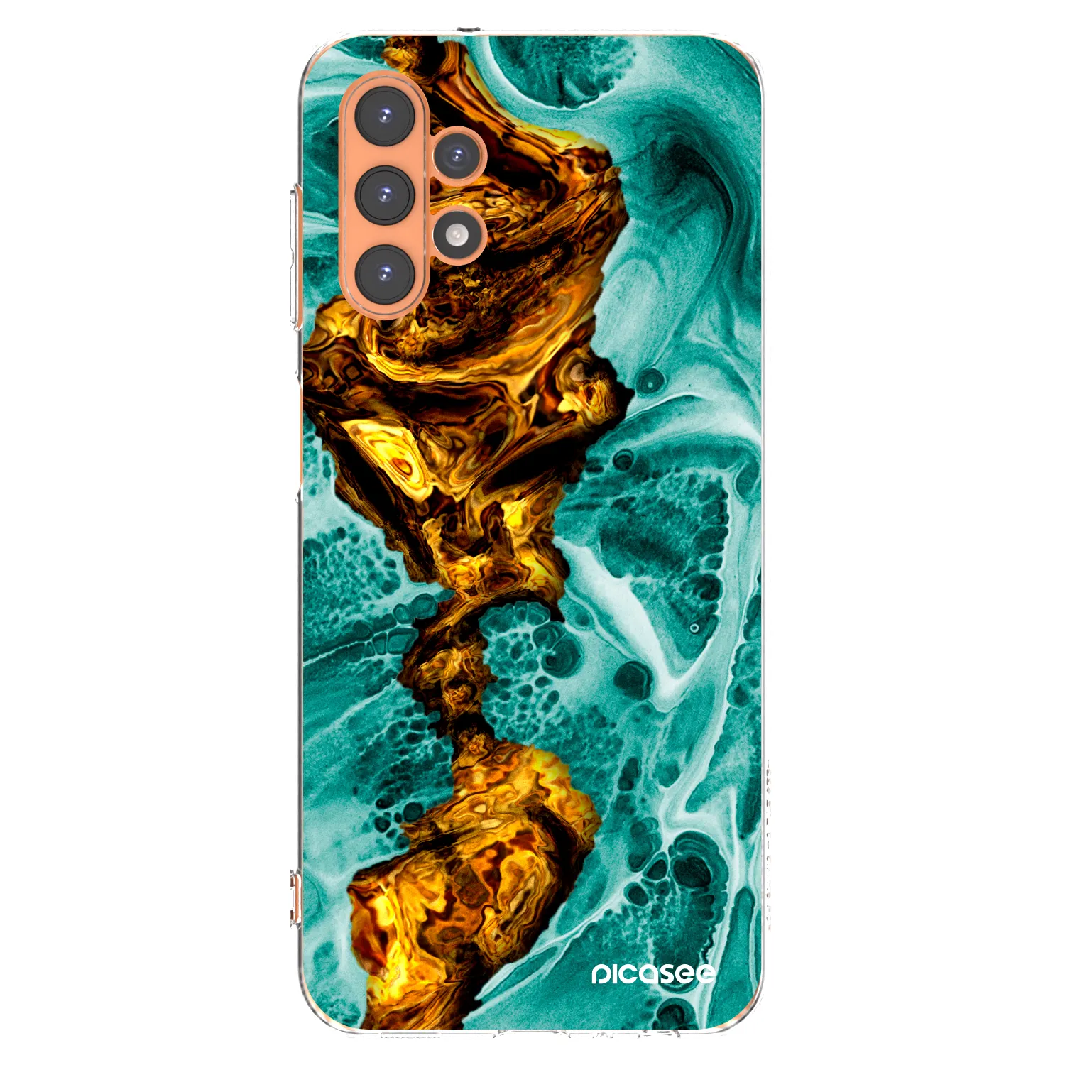 Picasee Samsung Galaxy A13 5G Hülle - Transparentes Silikon - Goldsky