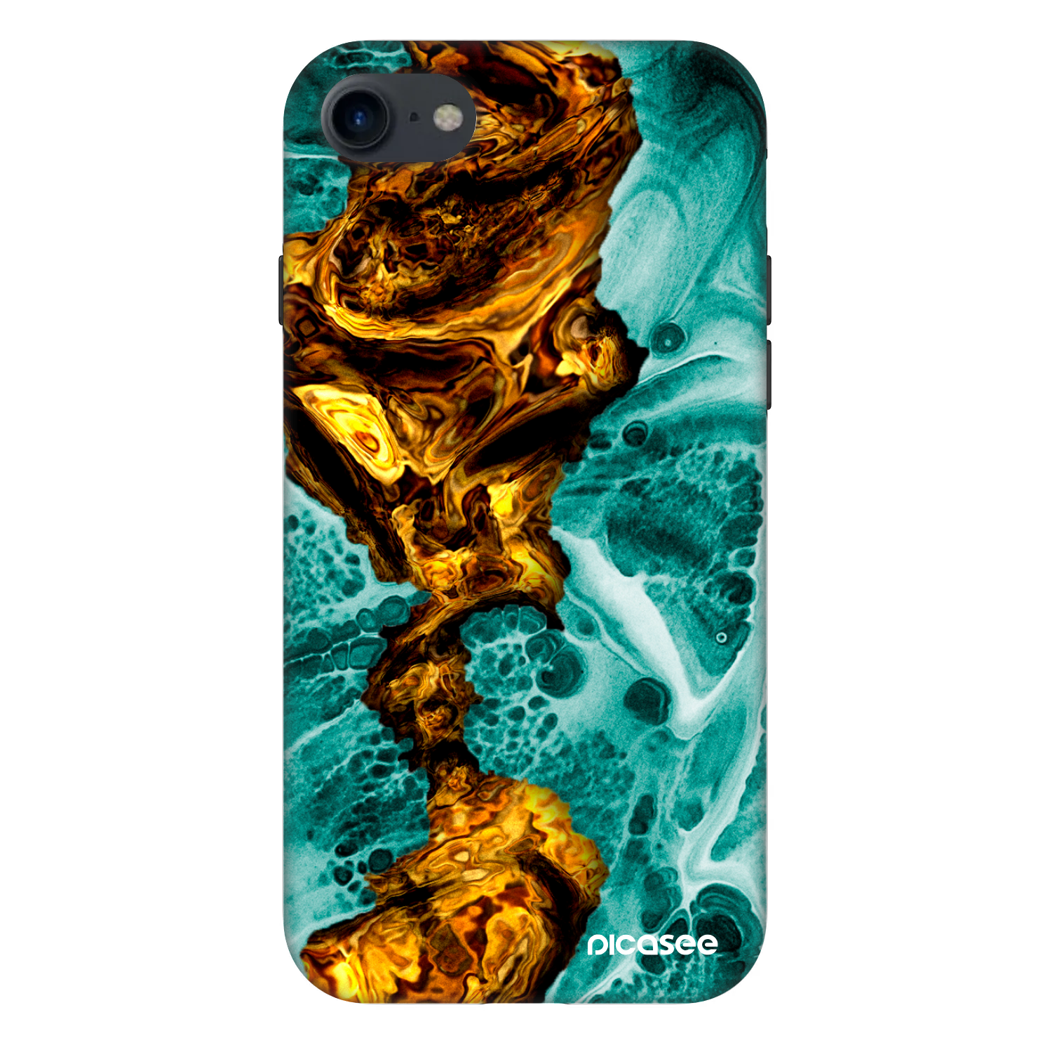 Picasee Fashion Case für Apple iPhone SE 2022 - Goldsky