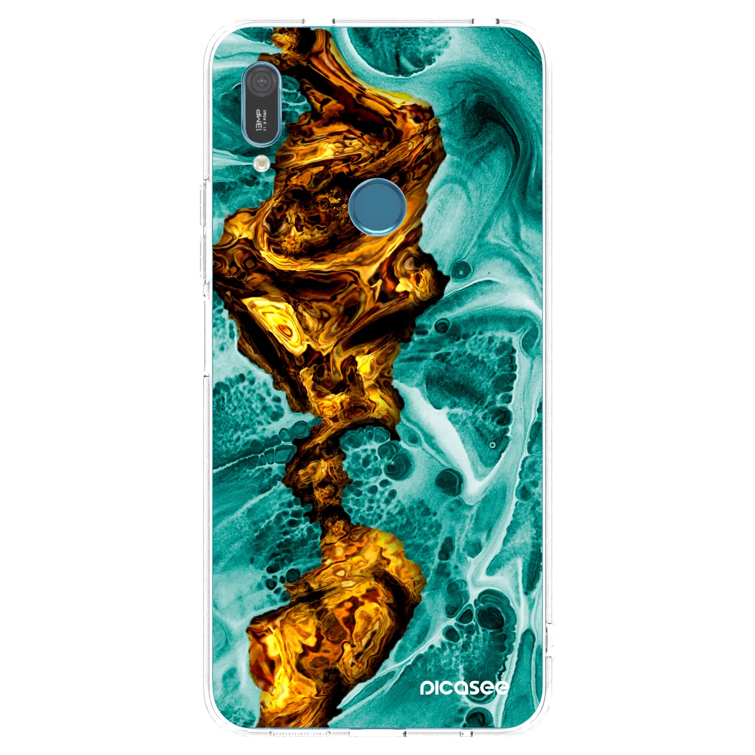 Picasee Huawei Y6 2019 Hülle - Transparentes Silikon - Goldsky