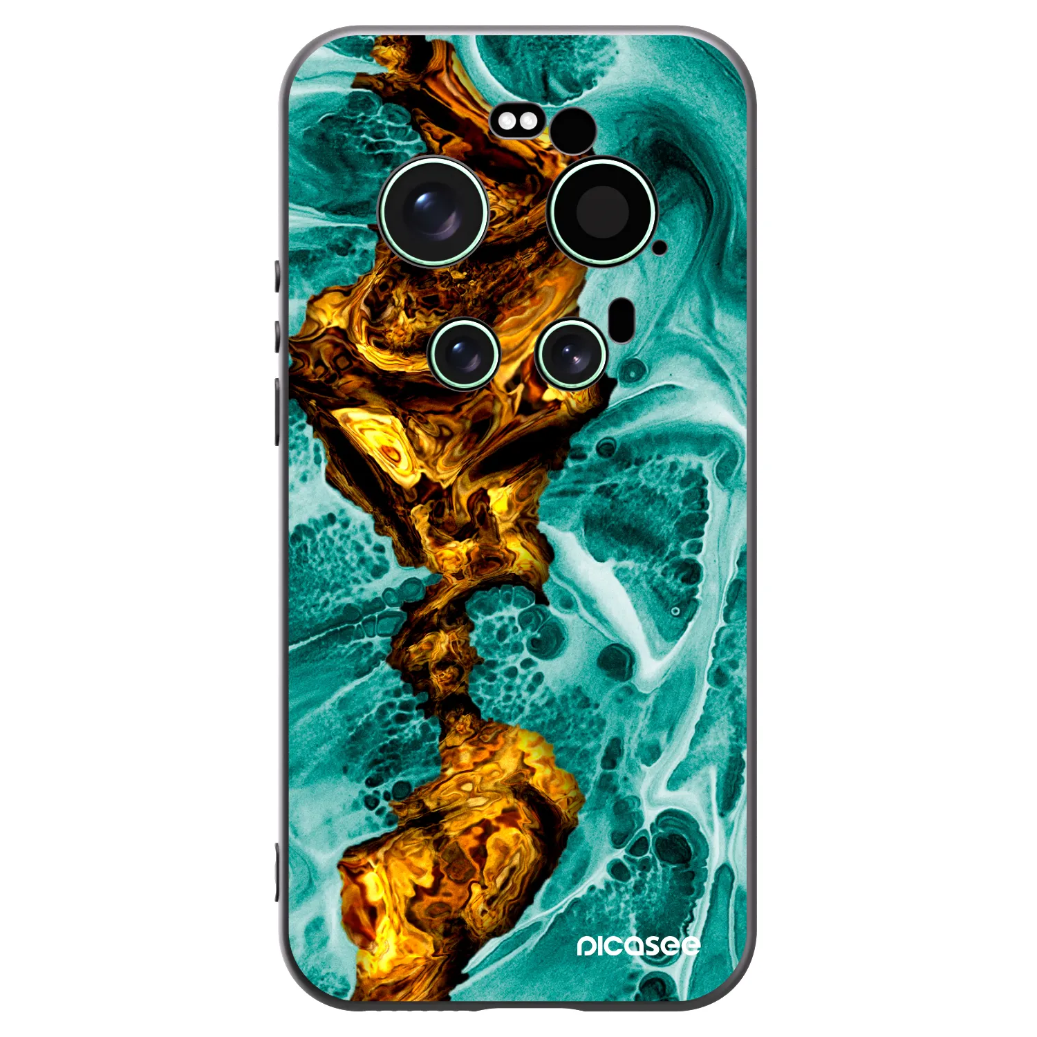 Picasee Xiaomi 17 Ultra Hülle - Schwarzes Silikon - Goldsky