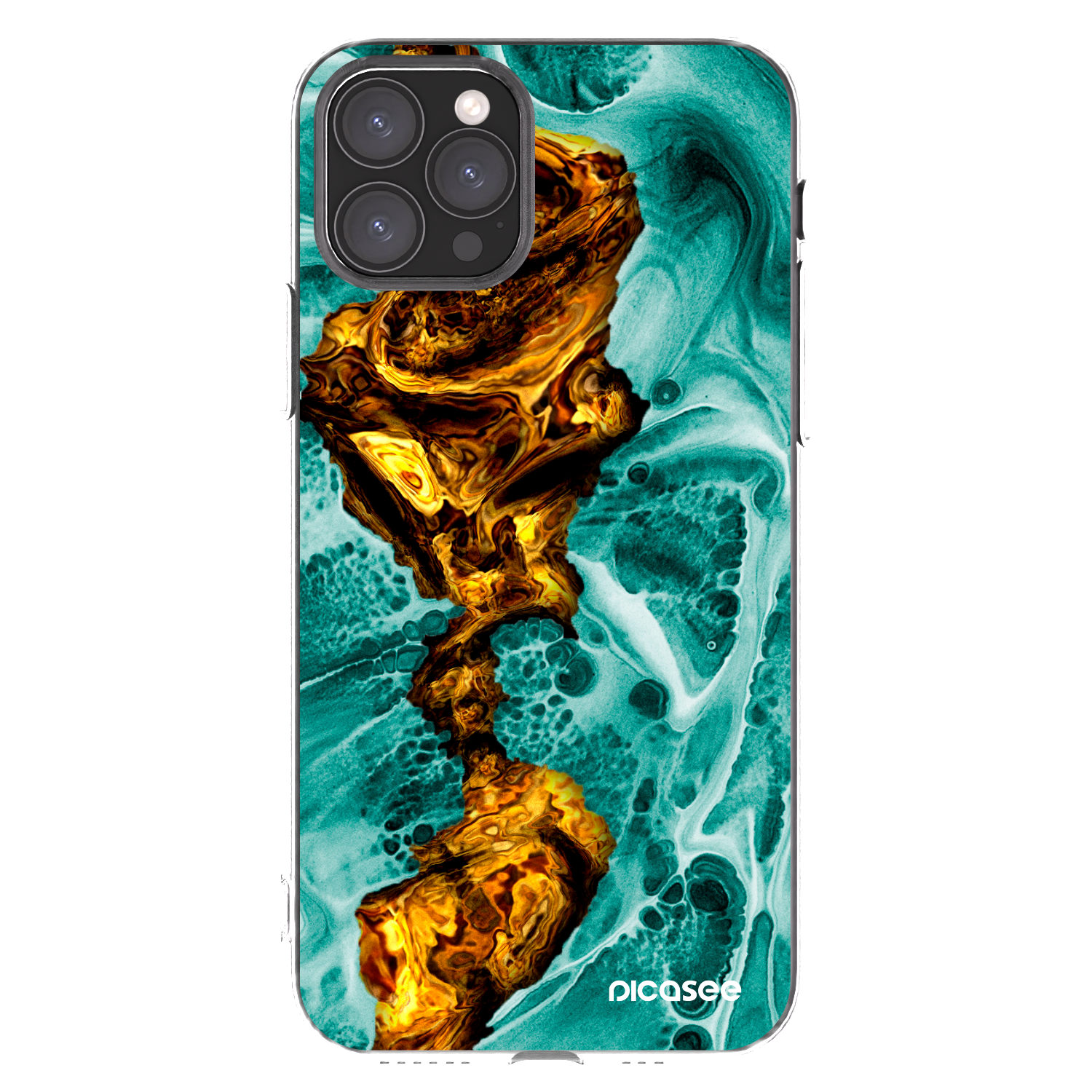 Picasee Apple iPhone 11 Pro Hülle - Transparentes Silikon - Goldsky