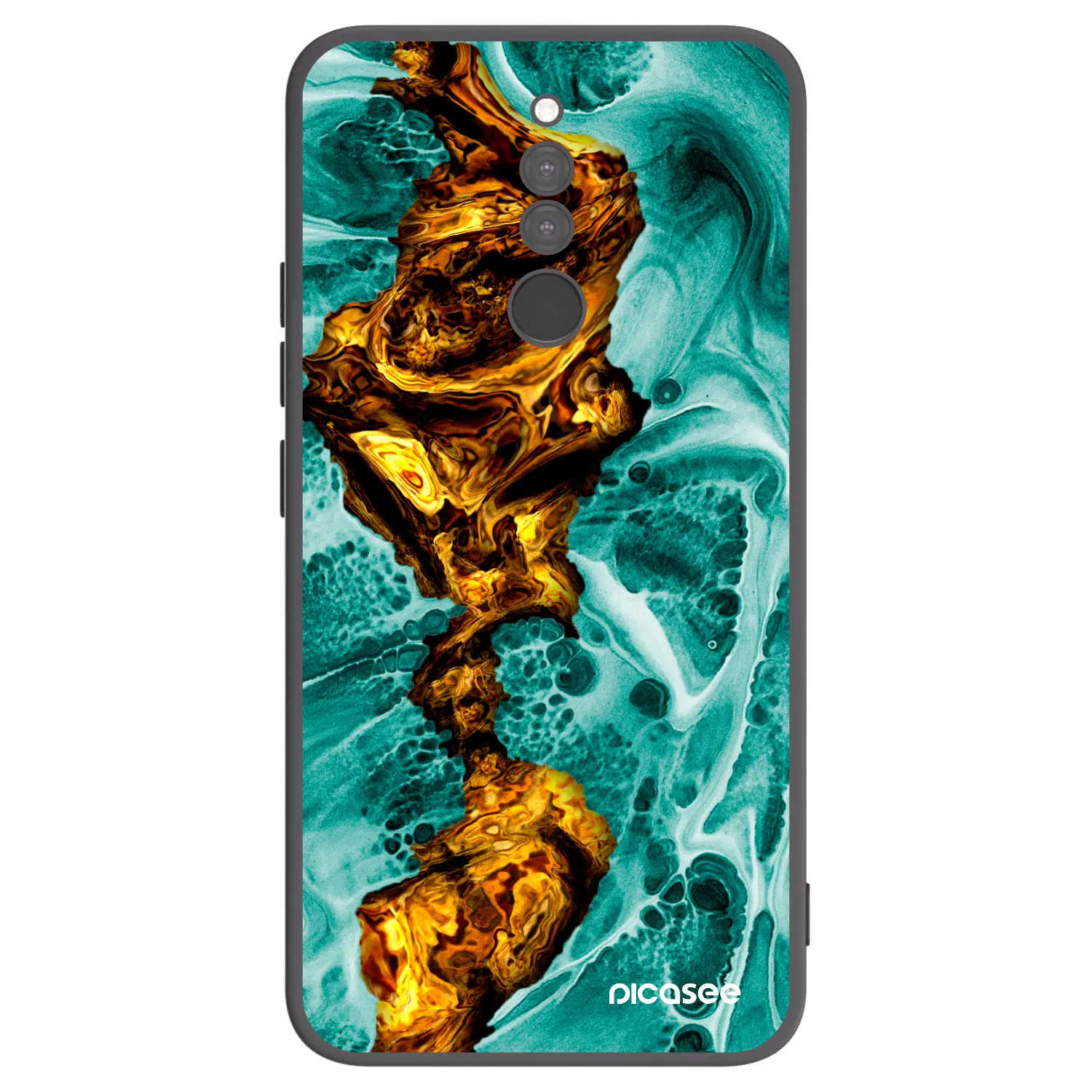Picasee Xiaomi Redmi 8 Hülle - Schwarzes Silikon - Goldsky