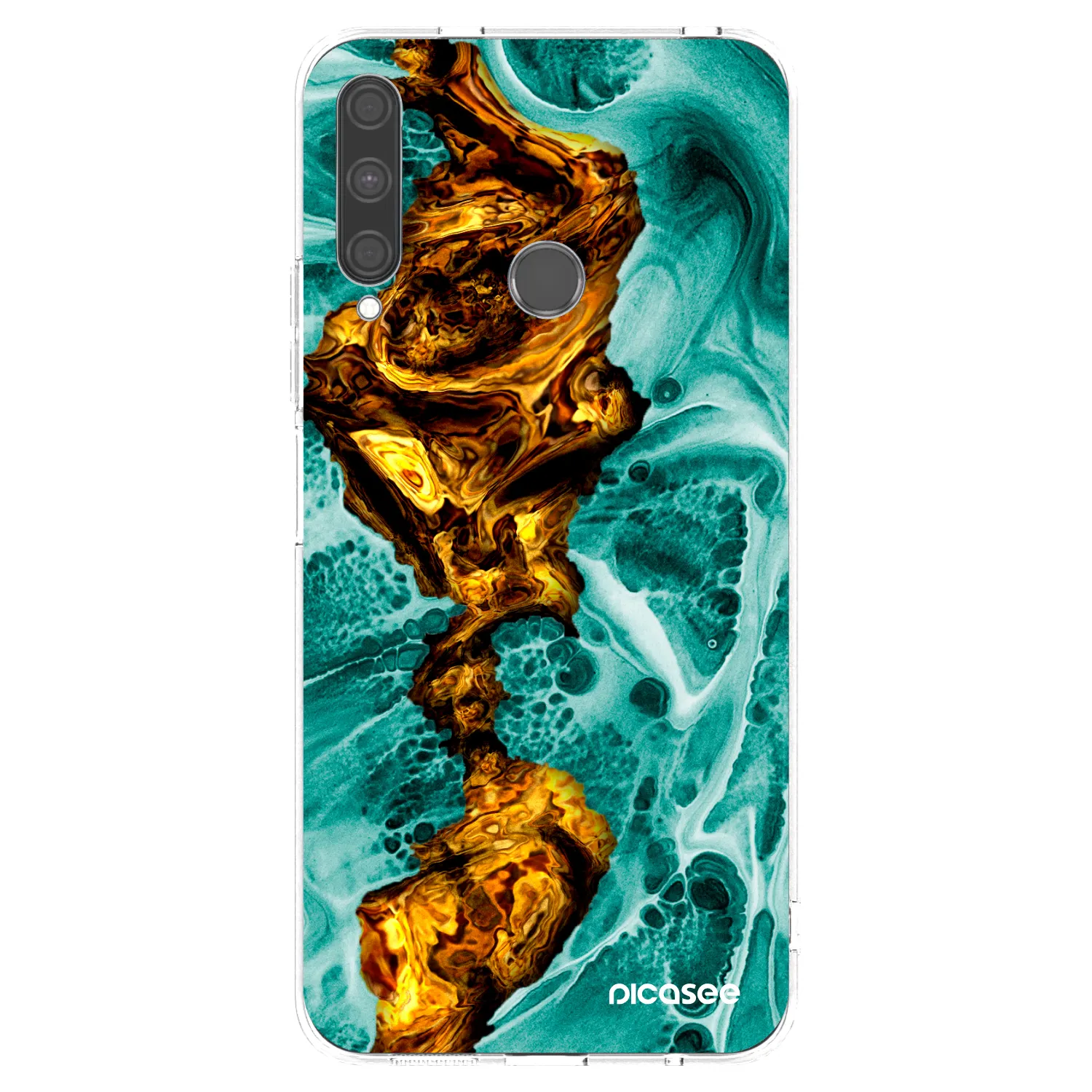 Picasee Huawei P40 Lite E Hülle - Transparentes Silikon - Goldsky