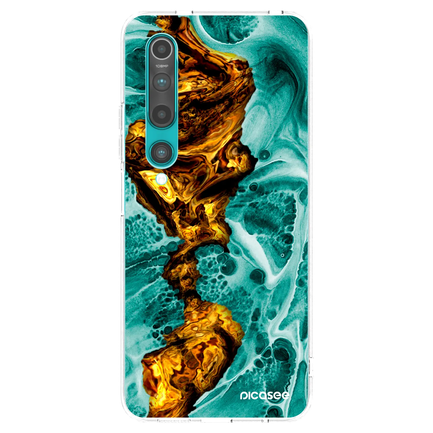 Picasee Xiaomi Mi 10 Hülle - Transparentes Silikon - Goldsky