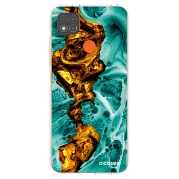 Picasee Xiaomi Redmi 9C Hülle - Transparentes Silikon - Goldsky