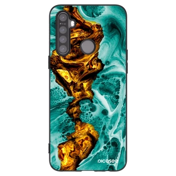 Picasee Realme 6i Hülle - Schwarzes Silikon - Goldsky