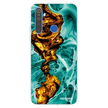 Picasee Realme 5 Hülle - Transparentes Silikon - Goldsky