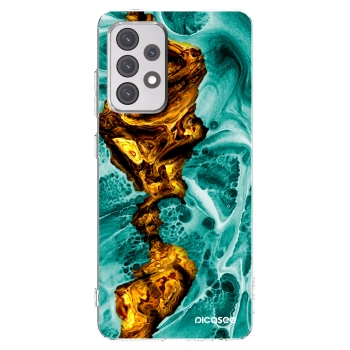 Picasee Samsung Galaxy A52 5G A525F Hülle - Transparentes Silikon - Goldsky