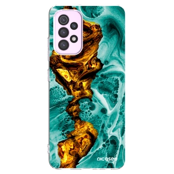 Picasee Samsung Galaxy A32 5G A326B Hülle - Transparentes Silikon - Goldsky