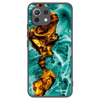 Picasee Xiaomi Mi 11 Lite Hülle - Schwarzes Silikon - Goldsky