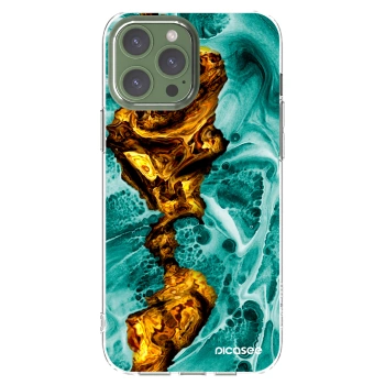 Picasee Apple iPhone 13 Pro Max Hülle - Transparentes Silikon - Goldsky