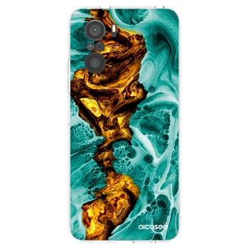 Picasee Xiaomi Poco F3 Hülle - Transparentes Silikon - Goldsky