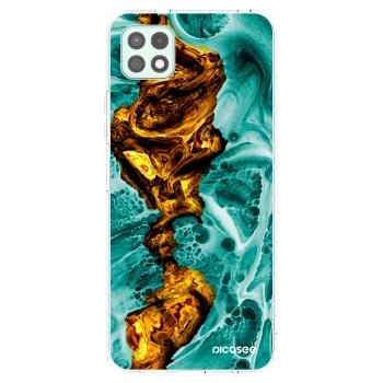 Picasee Samsung Galaxy A22 A226B 5G Hülle - Transparentes Silikon - Goldsky