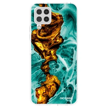 Picasee Samsung Galaxy A22 A225F 4G Hülle - Transparentes Silikon - Goldsky