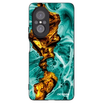 Picasee Huawei Nova 9 SE Hülle - Schwarzes Silikon - Goldsky