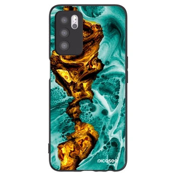 Picasee OPPO A16s Hülle - Schwarzes Silikon - Goldsky