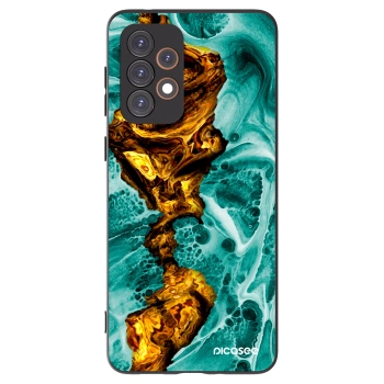 Picasee Samsung Galaxy A33 5G A336 Hülle - Schwarzes Silikon - Goldsky