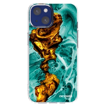 Picasee Apple iPhone 14 Hülle - Transparentes Silikon - Goldsky
