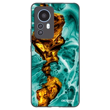 Picasee Xiaomi 12T Pro Hülle - Schwarzes Silikon - Goldsky