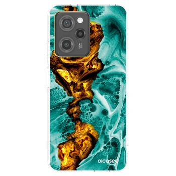 Picasee Xiaomi Poco X5 Pro Hülle - Schwarzes Silikon - Goldsky
