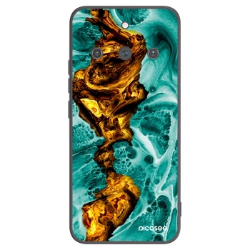 Picasee Realme 11 Pro+ Hülle - Schwarzes Silikon - Goldsky