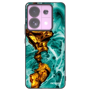 Picasee Xiaomi Redmi Note 13 Pro 5G Hülle - Schwarzes Silikon - Goldsky