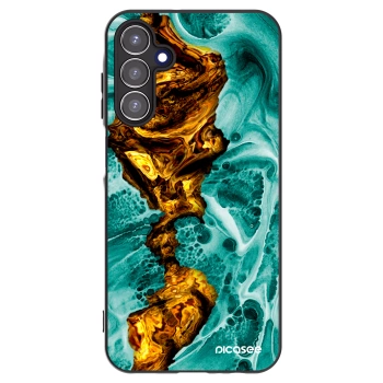 Picasee Samsung Galaxy A15 A156B 5G Hülle - Schwarzes Silikon - Goldsky