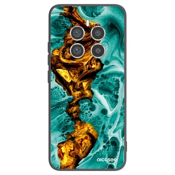 Picasee Realme 12 Pro 5G Hülle - Schwarzes Silikon - Goldsky